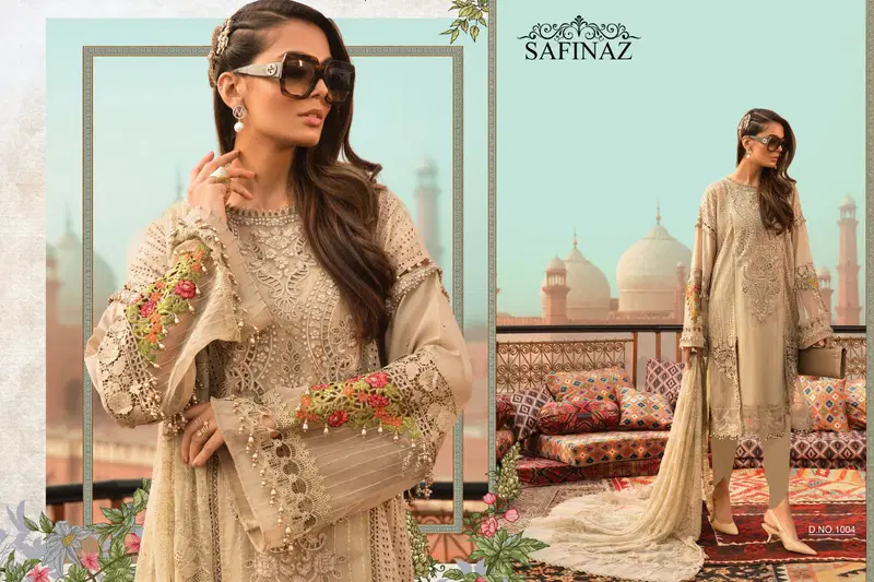 Safinaz Maria B 9 Latest Designer Festive Wear Lawn Cotton Embroidery Pakistani Salwar Kameez
